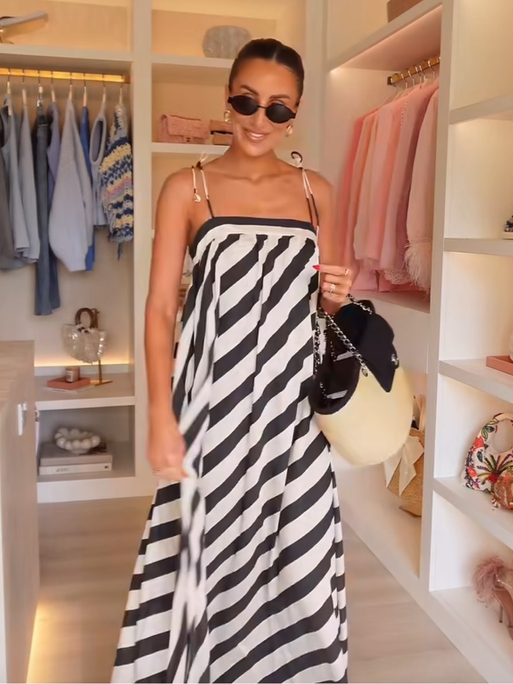 New H&M A-Line Tie-Strap Maxi Dress - Picture 7 of 13